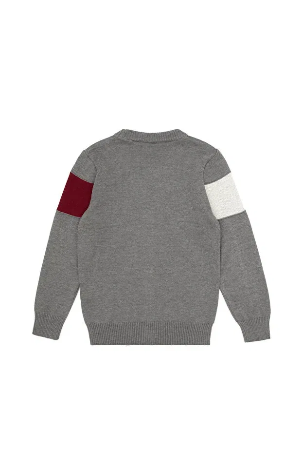 Детский кардиган для мальчиков серый меланж U.S. Polo Assn., Gray Melange — фото 2