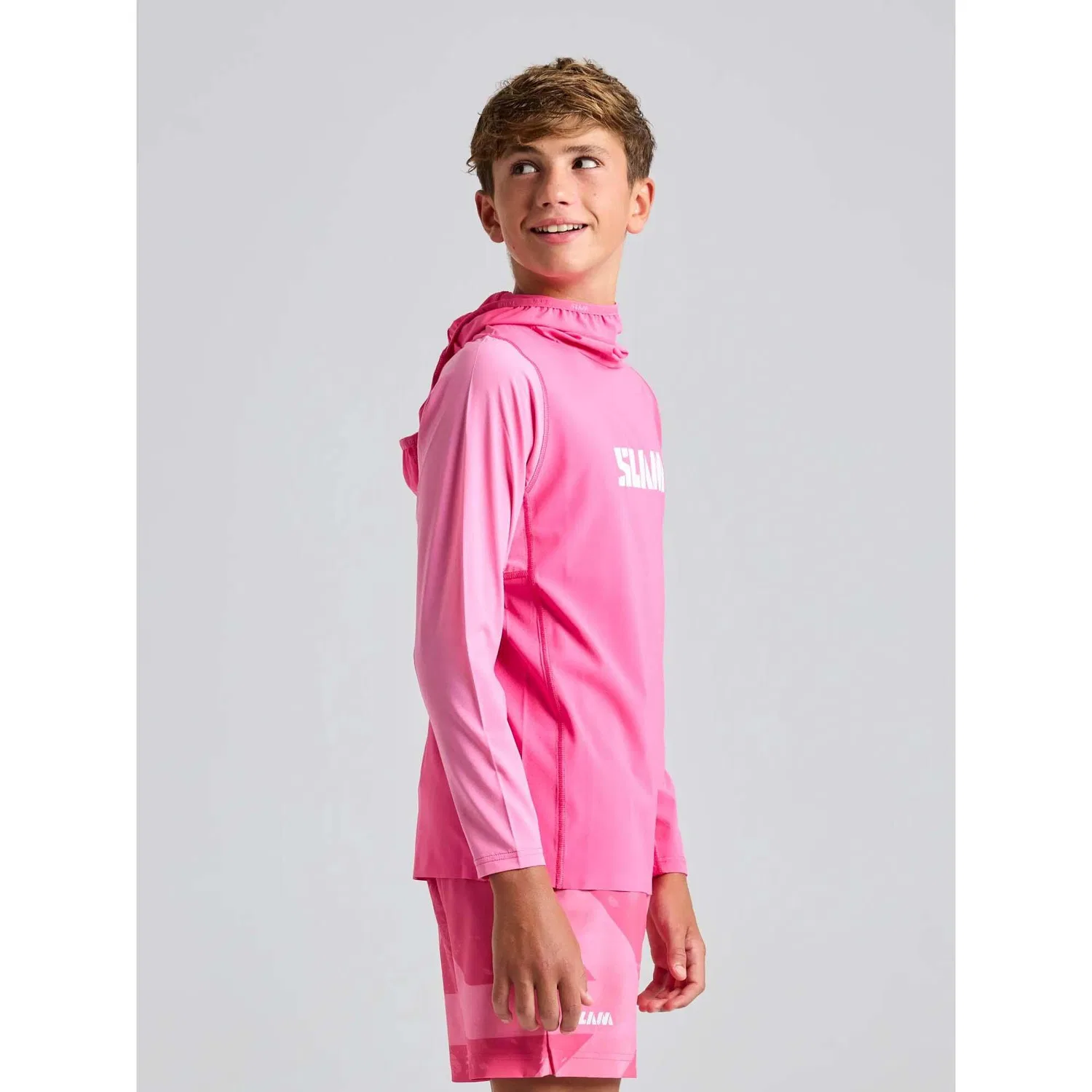 Детская футболка с капюшоном Od Jr Tech Hooded Slam, Rosa — фото 3