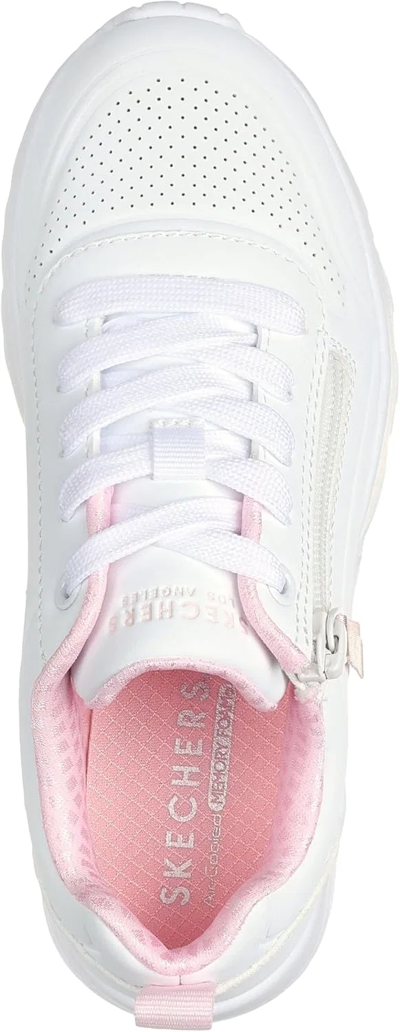 Детские кроссовки для девочек UNO Lite Easy Zip Skechers, White — фото 3