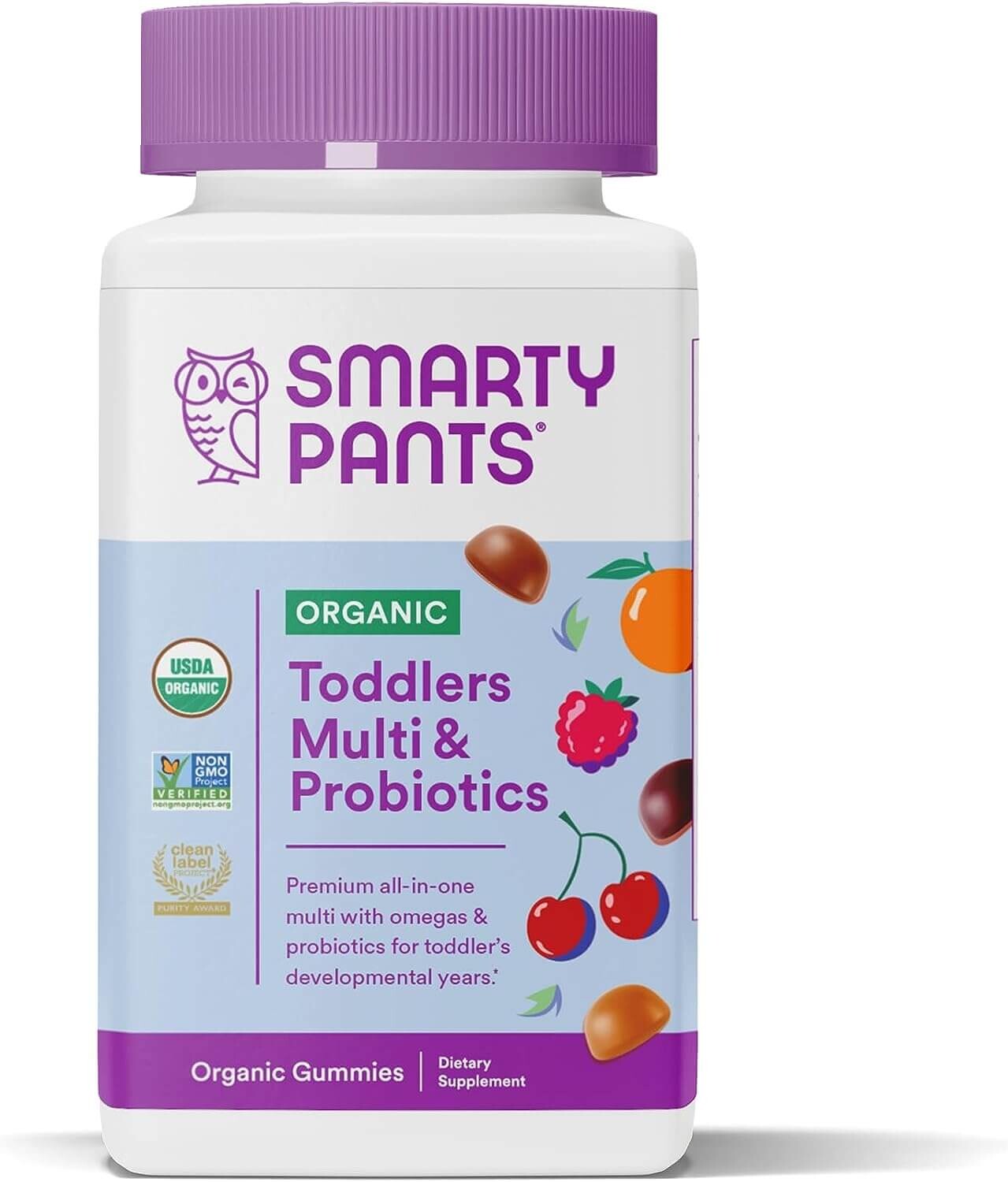 

Комплекс для детей SmartyPants Organic Toddler Multi & Probiotics, 60 жевательных таблеток