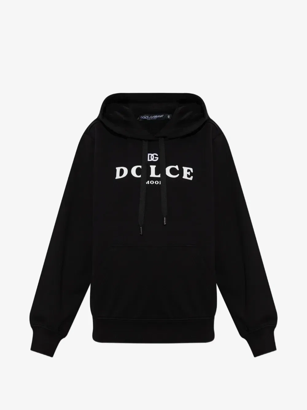 Хлопковая толстовка с вышитым логотипом DOLCE & GABBANA, черный