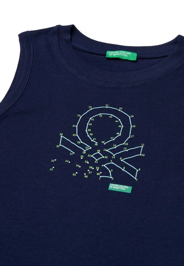 Топ United Colors Of Benetton, синий — фото 3