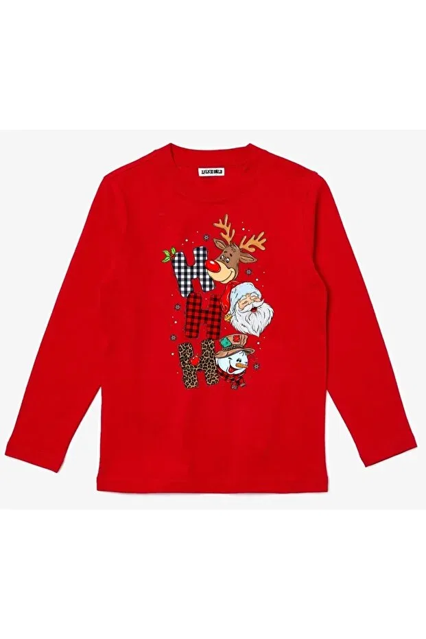 Детская футболка с длинным рукавом с принтом Efendioğlu Design, Red
