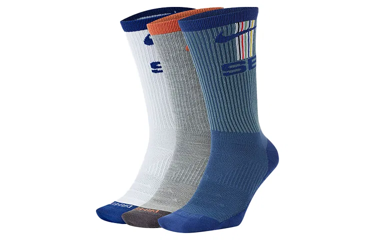 Детские носки до середины икры с логотипом, комплект из 3 пар, Nike, Multicolor