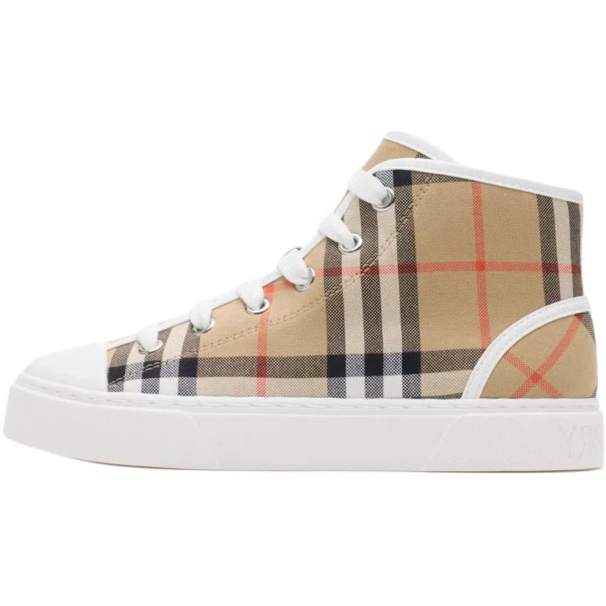 Детские кеды из парусины Burberry, Sandy Beige
