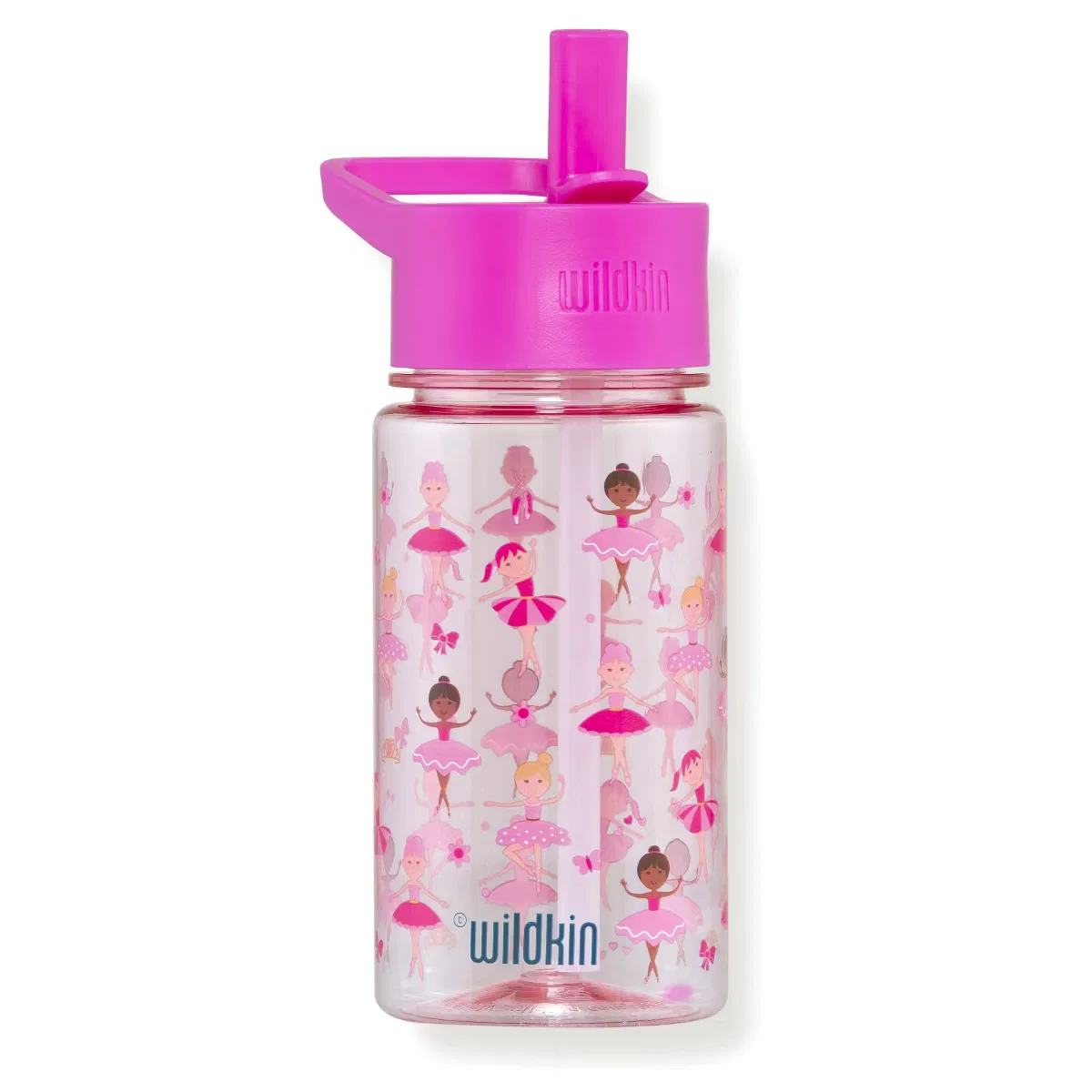 Детская бутылка для воды 0,47 л из Tritan пластика с трубочками Ballerina WildKin, Ballerina