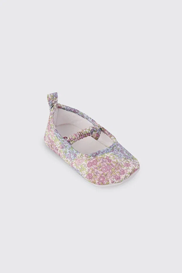 Детские пинетки для девочек хлопковые Liberty Fabric Baby Girl Booties Panço, 142332 — фото 2