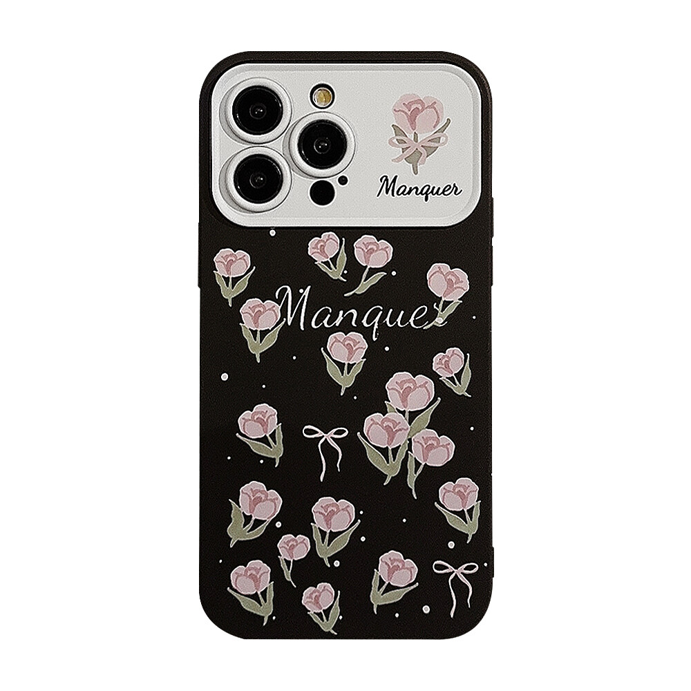 

Чехол для телефона Мивана Mifanna, Black pink tulips