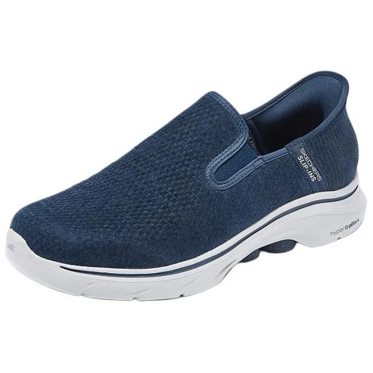 Skechers GO WALK 7 Abrasion Resistant низкие повседневные кроссовки мужские синие — фото 3