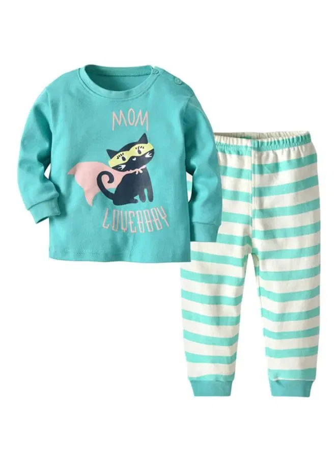 Комплект пижамы с принтом 2-Piece sleepwear set Sharpdo, синий