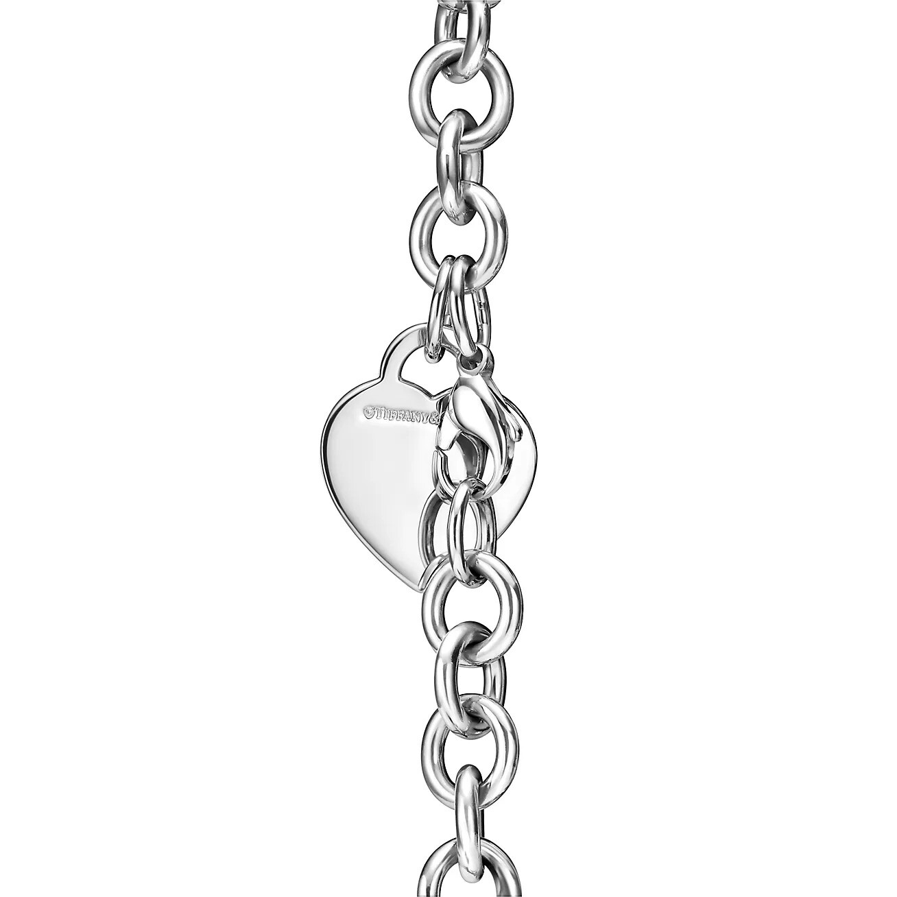 Браслет Tiffany & Co. Return to Tiffany Heart Tag, серебро/бриллиант — фото 3
