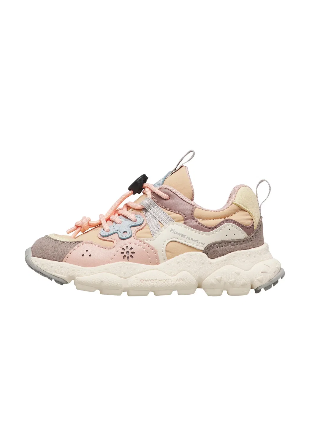 Кроссовки Jongens lage Yamano 3 Junior. - детская обувь Flower Mountain, Beige-Rosa