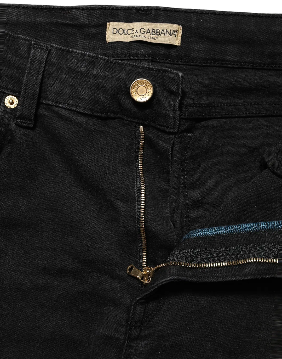 Женские джинсы скинни с низкой посадкой Skinny Black Dolce & Gabbana, черный — фото 2