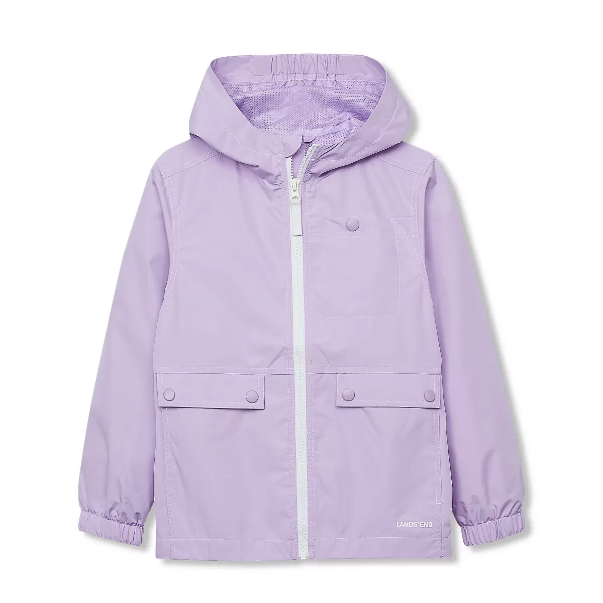 Детское пальто для девочек ветрозащитное Ocean Breeze Jacket Lands' End, Lavender
