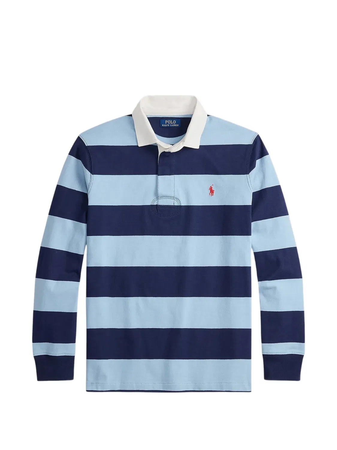 Рубашка-поло с длинными рукавами, синяя Polo Ralph Lauren, синий