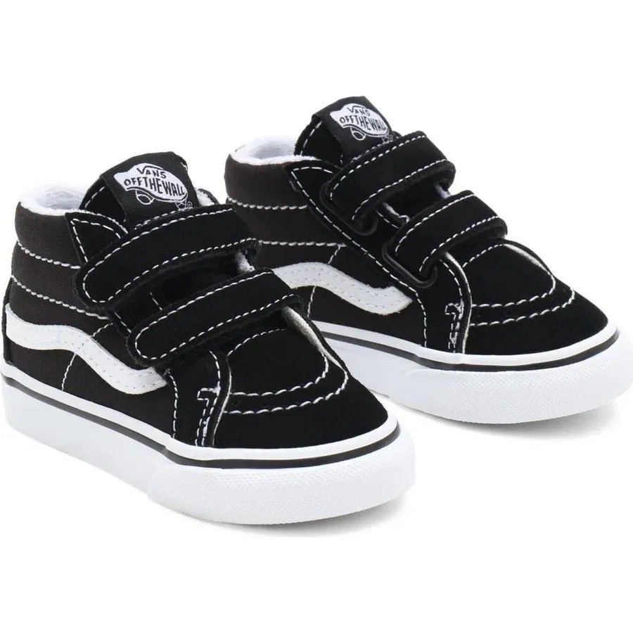 Кроссовки детские с высоким берцем Sk8-Mid Reissue V Vans, Черно-белый — фото 3