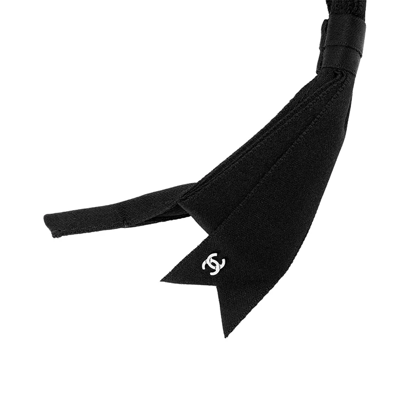Женский ободок Coco Mark ribbon CHANEL, Black — фото 3
