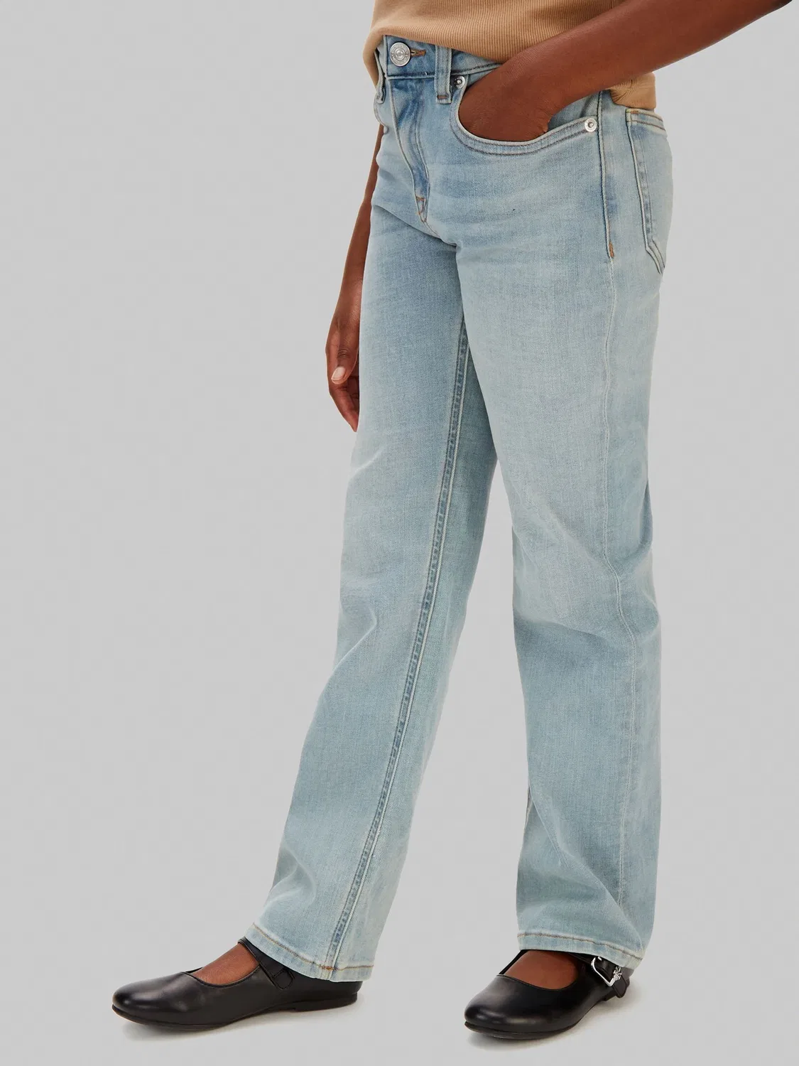 Джинсы прямого кроя Barrel Denim Calvin Klein, синие — фото 3
