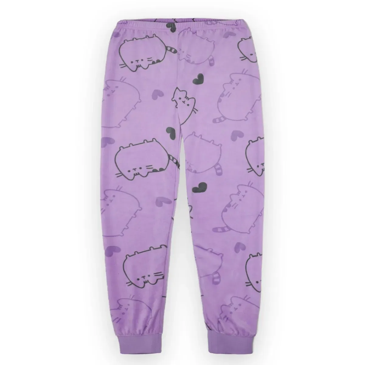 Детский комплект пижамы с длинным рукавом с принтом Pusheen, Purple — фото 2