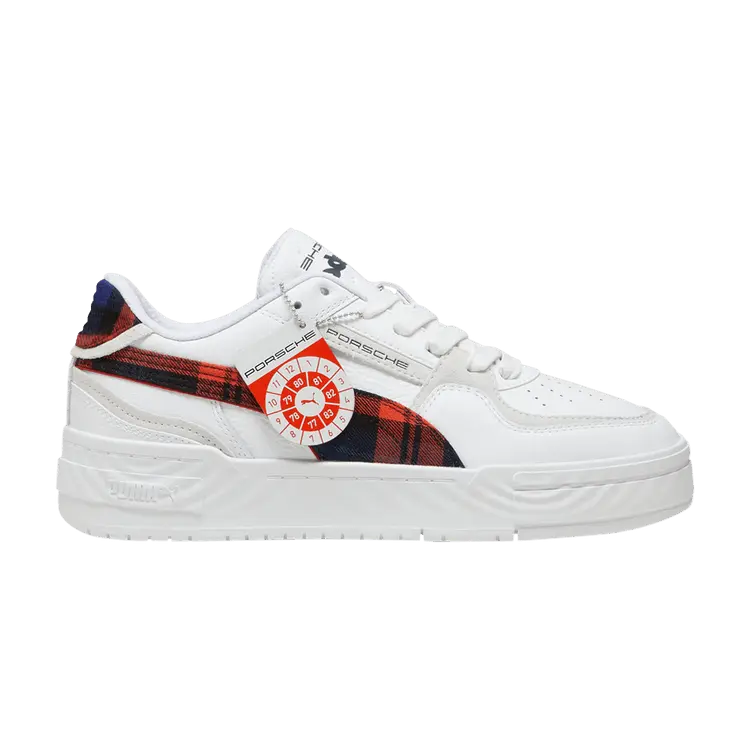 

Кроссовки Puma Porsche Legacy x CA Pro 'Tartan Formstrip - White Redmazing', белый