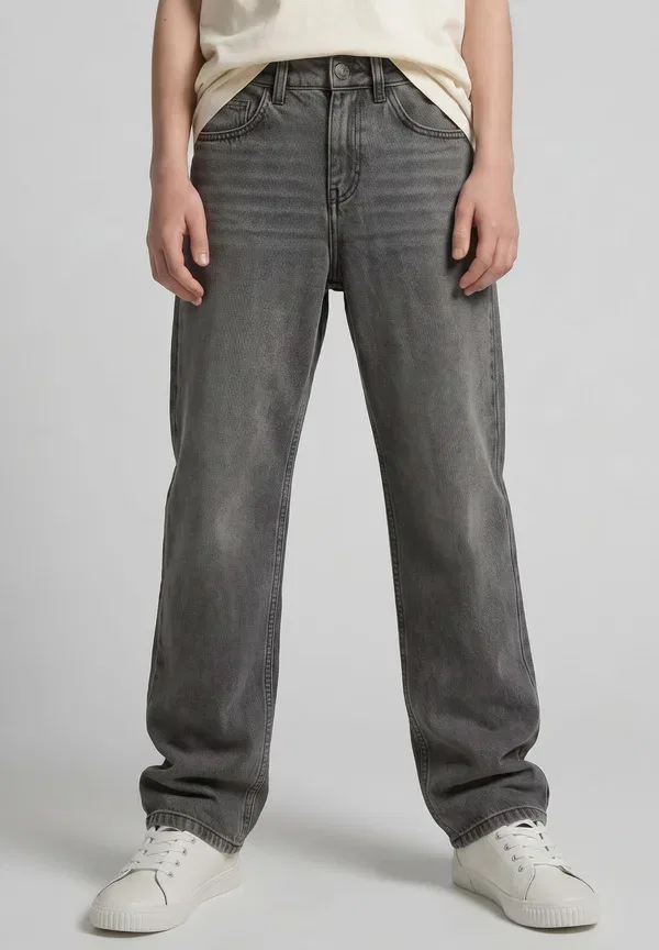 Брюки хлопок Laisvo kirpimo dzinsai Tom TailorMid Stone Grey Denim, серый — фото 2