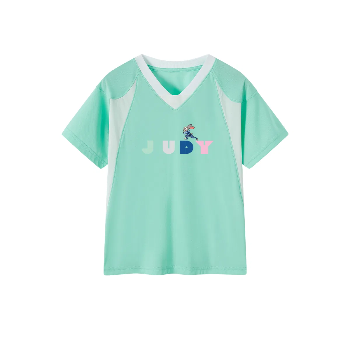Детская футболка с V-образным вырезом Disney Grade School T Shirts V Neck Thin Stretch, Pink — фото 3