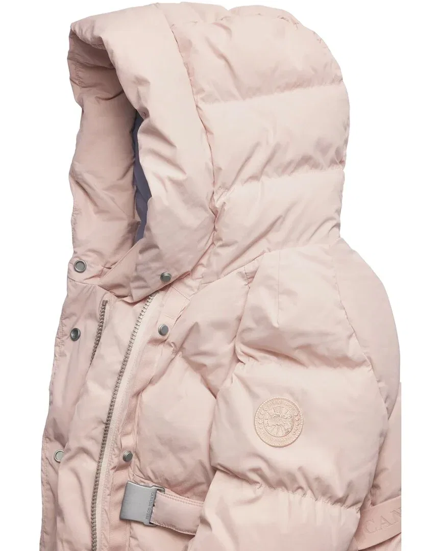 Женский пуховик-парка с поясом Marlow Down Parka Canada Goose, розовый — фото 4