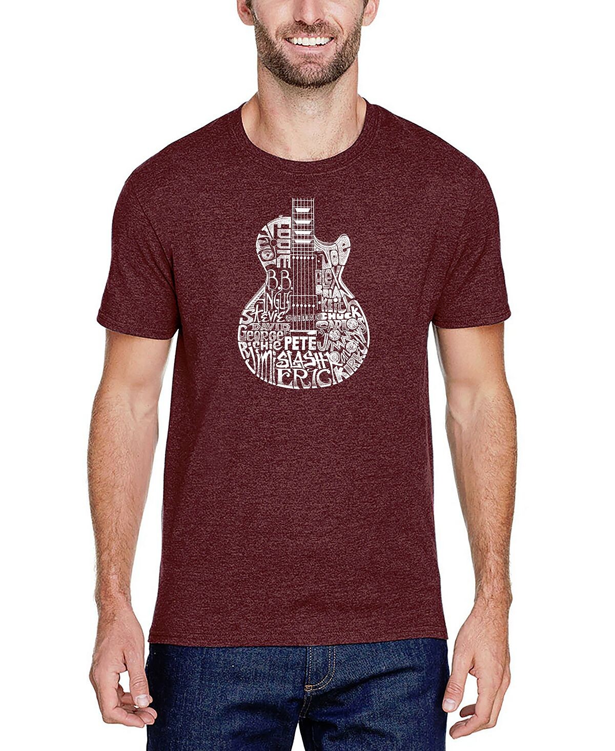 

Мужская футболка premium blend word art rock guitar body word art футболка LA Pop Art, Коричневый, Мужская футболка premium blend word art rock guitar body word art футболка LA Pop Art