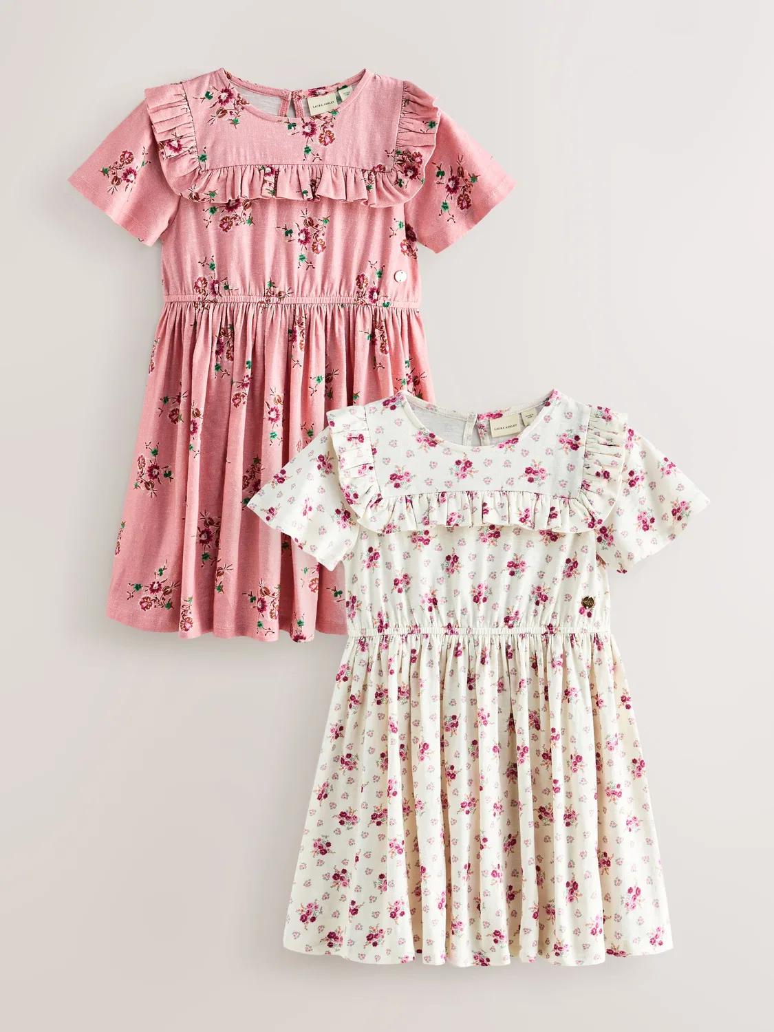 Платье джерси 2 шт. Laura Ashley, розовый/кремовый