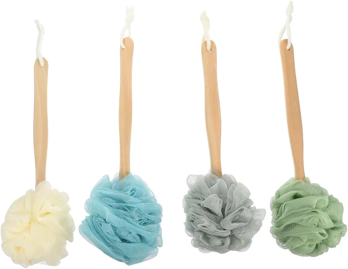 Щетка для тела с длинной ручкой, FOYTOKI, 4 шт, нейлон, Assorted Colours