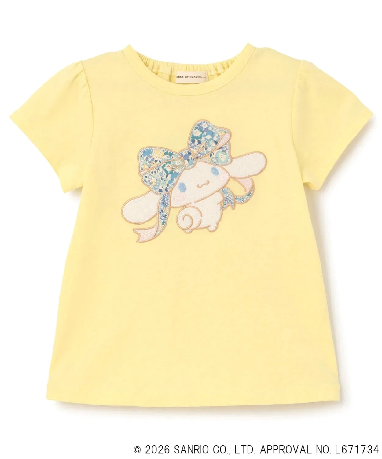 Детская футболка с принтом A-силуэта Сinnamonroll Kuromi Liberty Applique sense of wonder, Lavender — фото 2