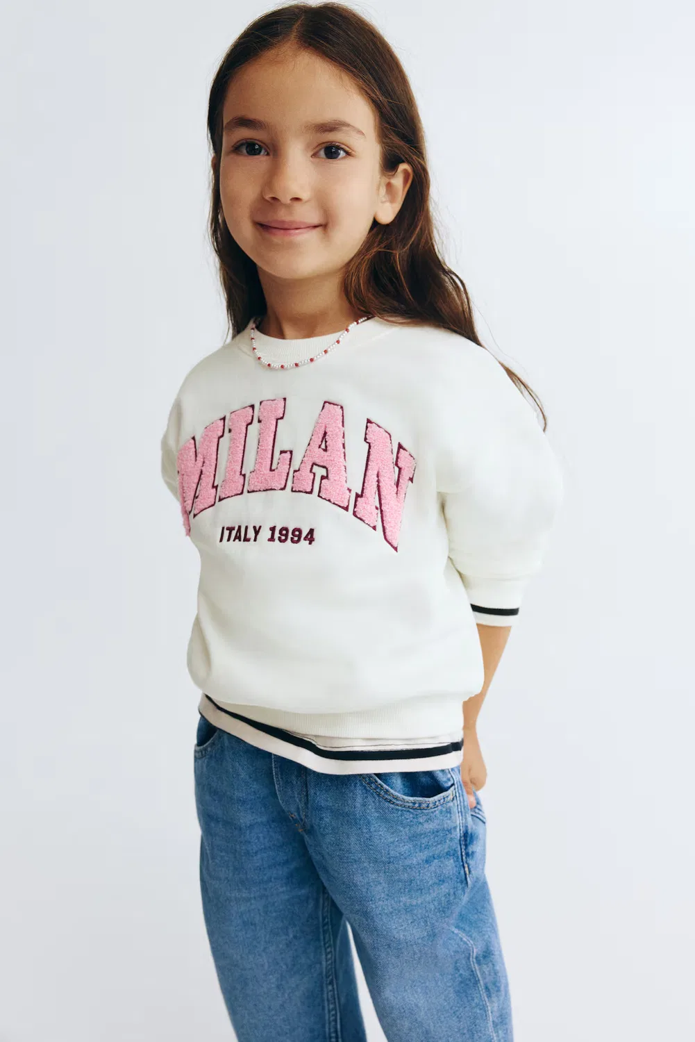 Толстовка с декоративным рисунком H&M, Elfenbein/Milan