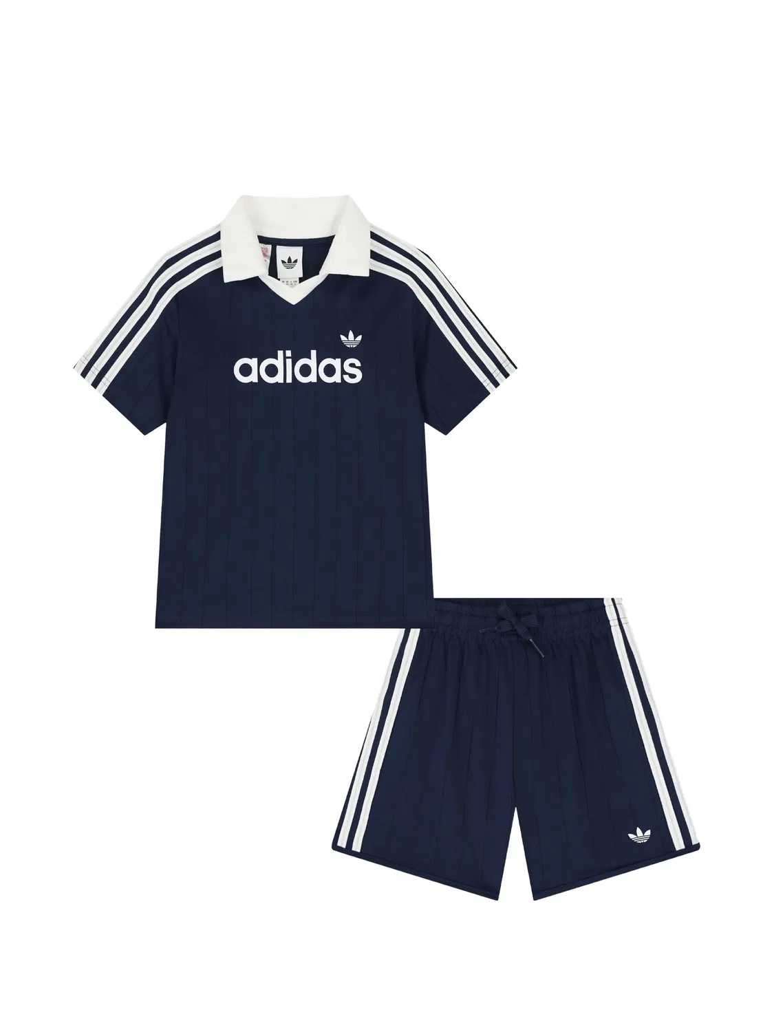 Спортивный костюм в тонкую полоску с логотипом Adidas Kids, синий