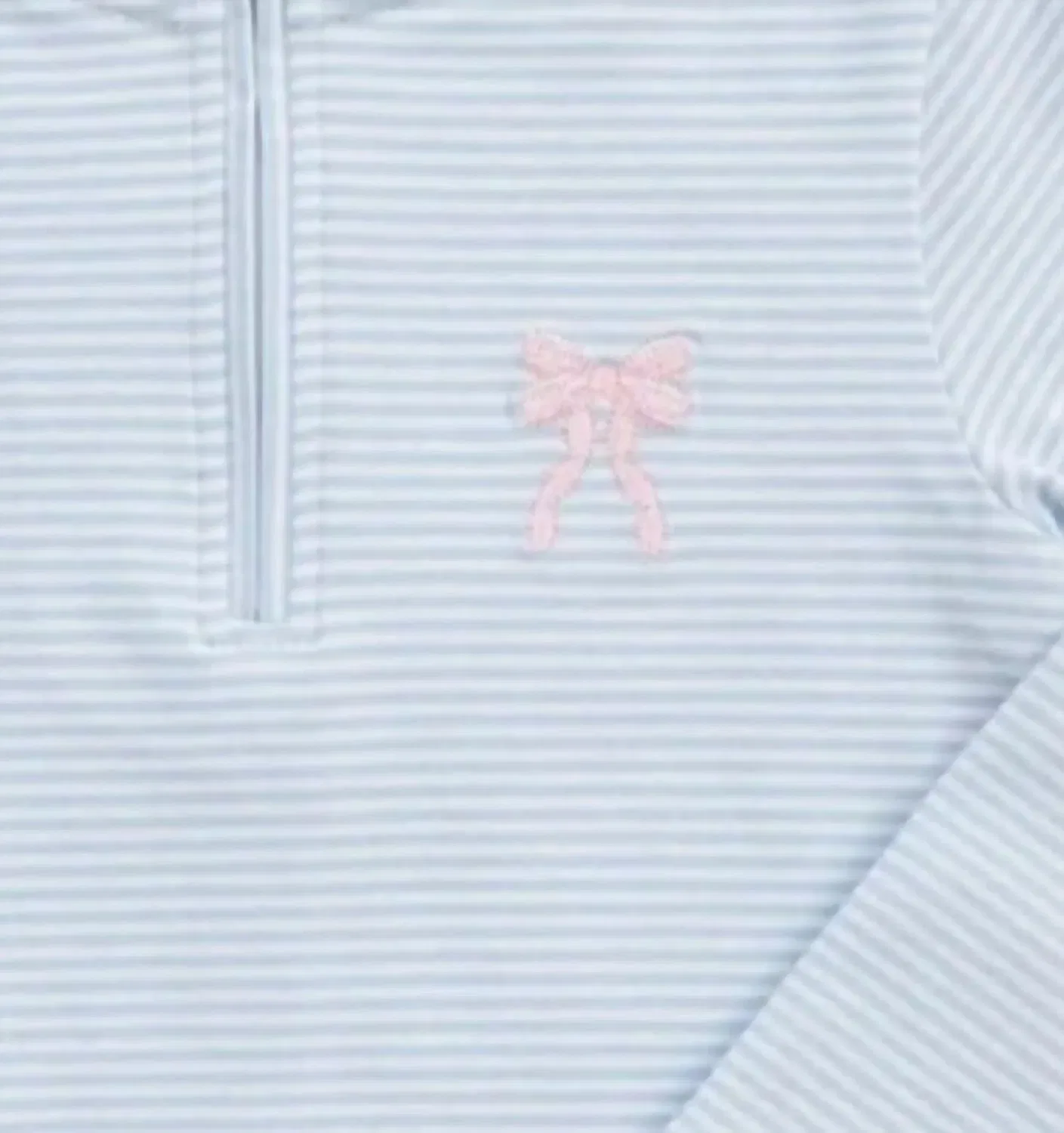 Детский пуловер для девочек на молнии с бантом Itsy Bitsy, Light Blue — фото 2