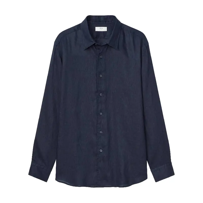 

Рубашка Uniqlo Flannel Regular Fit, темно-синий