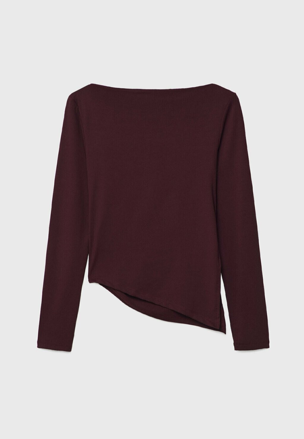 

Топ с длинными рукавами ASYMMETRIC Stradivarius, Бордо