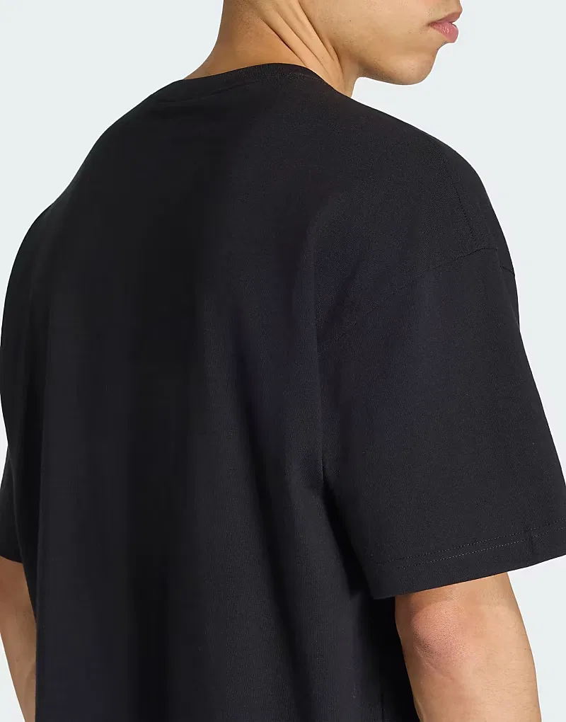 Футболка Adidas Originals Trefoil essentials spacer loose tee, черный — фото 3