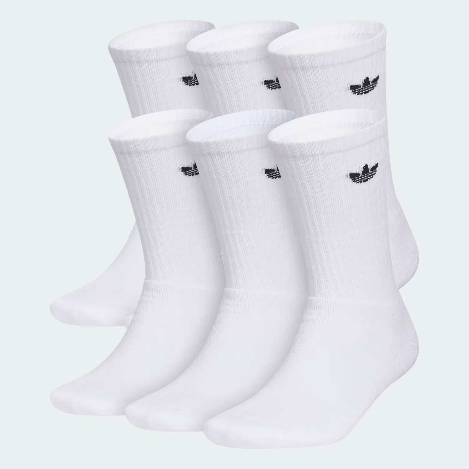 Носки влагоотводящие, набор из 6 пар, trefoil 2.0 Adidas Originals, белый