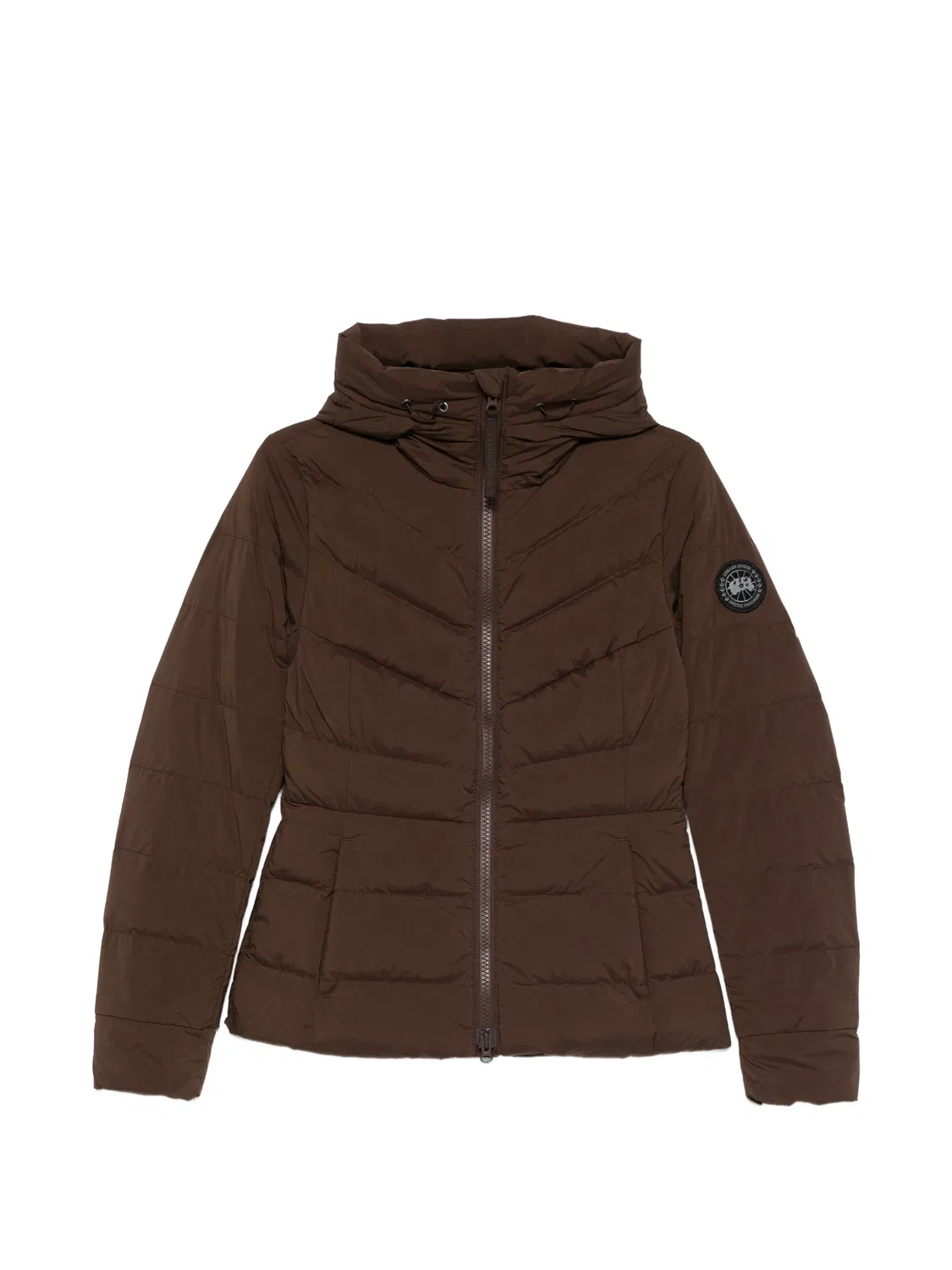 Утепленная куртка с капюшоном Canada Goose, коричневый