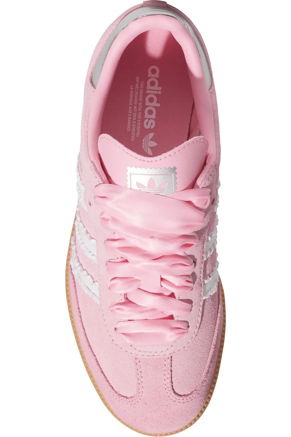 Детские кроссовки для повседневной носки Samba adidas, Light Pink/White/Silver — фото 4