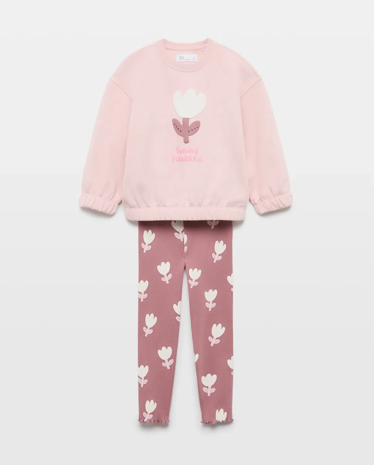 Детский комплект для девочек с принтом Tulip Flower Positional Kids El Corte Inglés, Rojo — фото 4