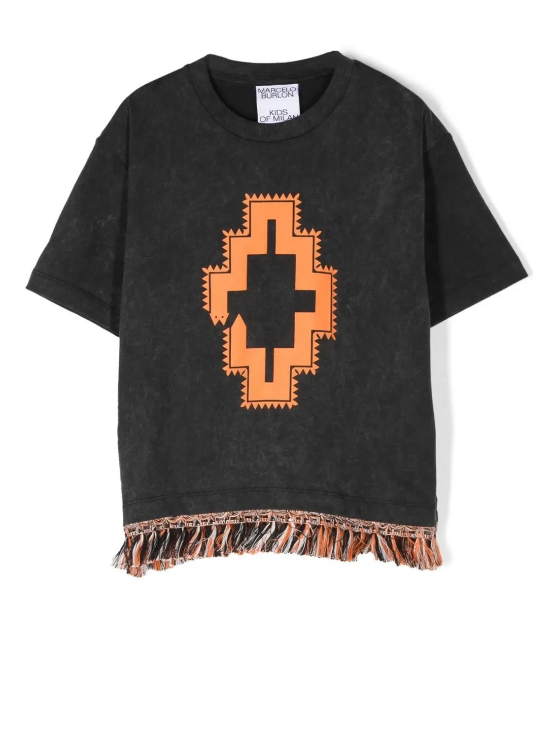 Футболка с бахромой и логотипом Marcelo Burlon County of Milan, черный