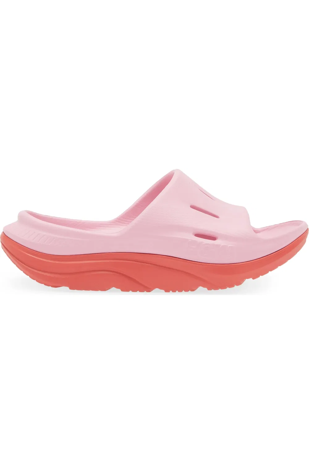 Детские сандалии шлепанцы с облачной амортизацией Ora Recovery Slide HOKA, Peony/Cerise — фото 3
