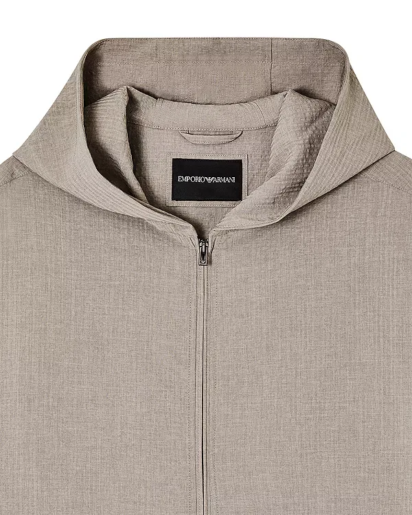 Мужская куртка с воротником-стойкой Emporio Armani, Vintage Khaki — фото 4