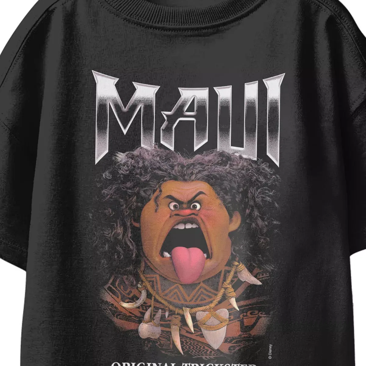 Детская футболка с принтом Original Trickster Maui Yell Disney, Black — фото 3