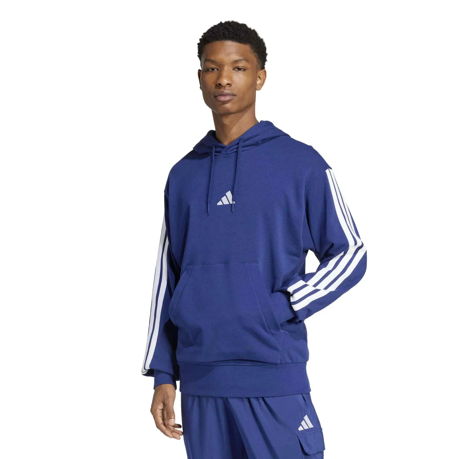 Мужской свитшот с капюшоном Adidas Sport M 3S Ft Hd, Blau — фото 2