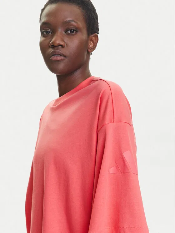 Футболка loose fit ALL SZN Soft Lux Adidas, коралловый — фото 4