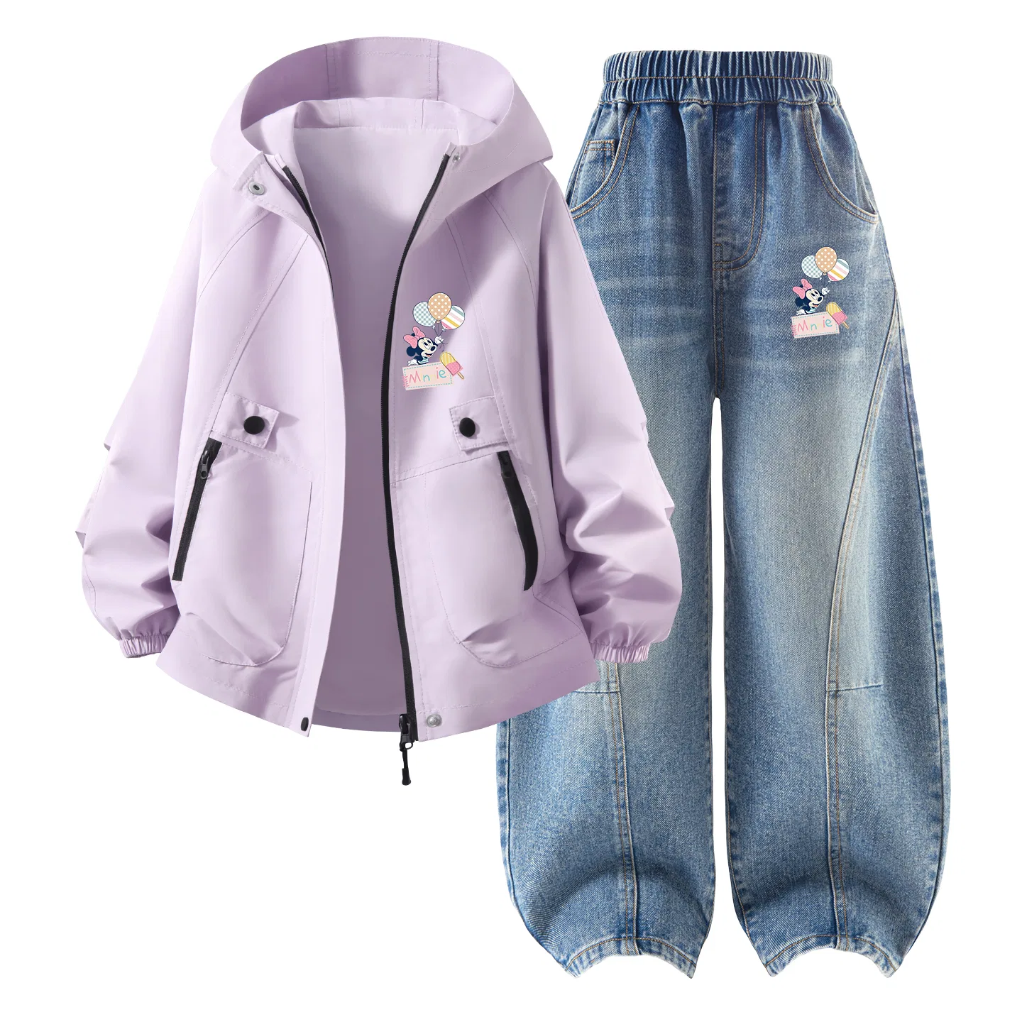Детский спортивный комплект с капюшоном Silicone Balloons K Purple+Balloons K Denim Light Blue Disney, Silicone Balloons K Purple+Balloons K Denim Light Blue