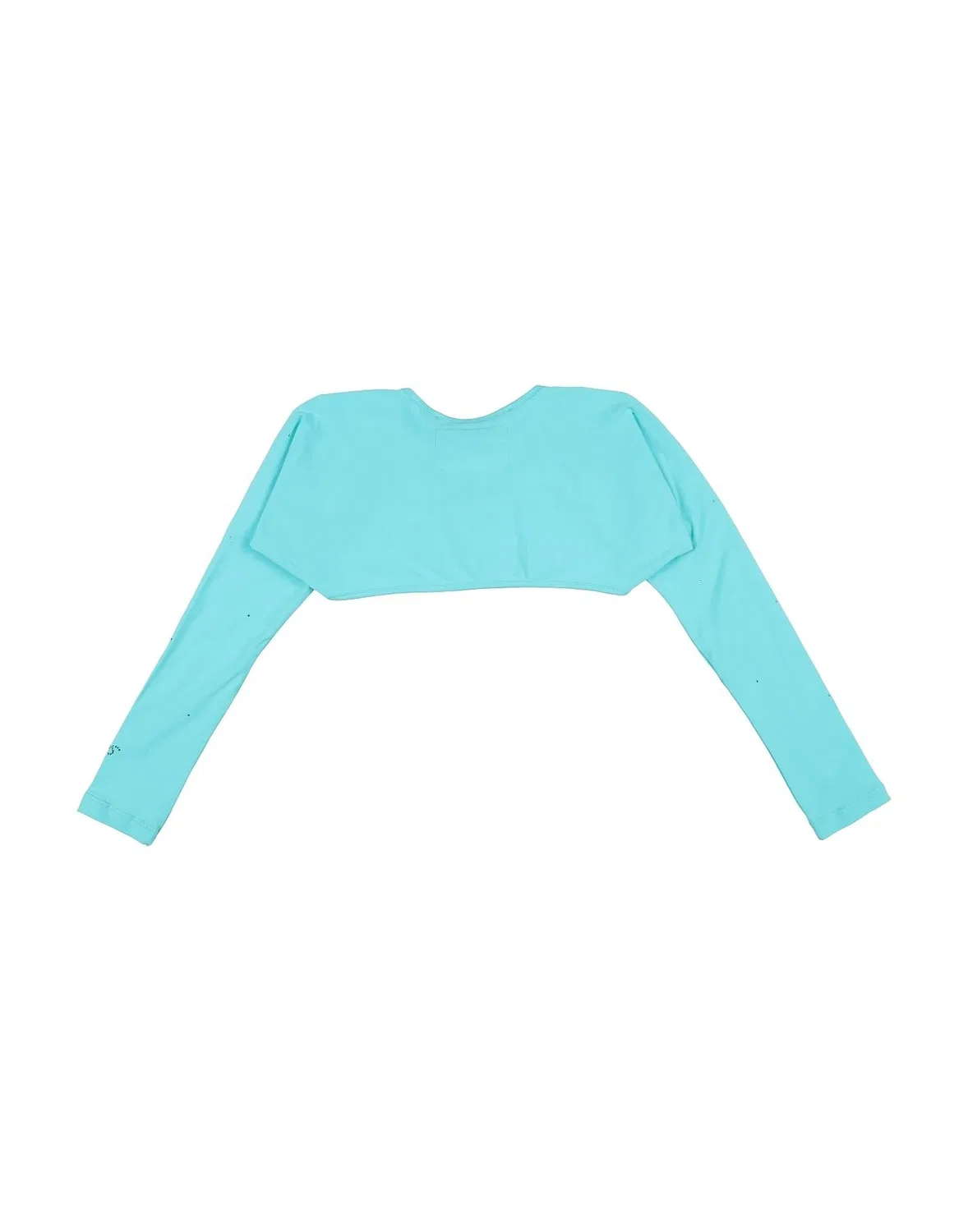 Накидка для девочек с аппликациями Wrap Cardigan Petit, бирюзовый — фото 2