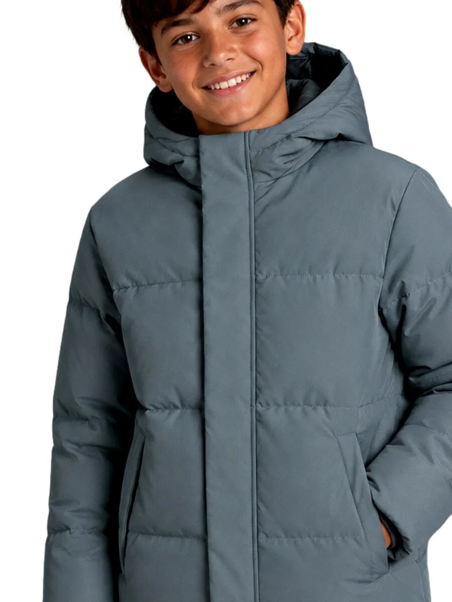 Детская зимняя куртка Jack & Jones Junior 'JJESoho' пыльно-голубого цвета — фото 3